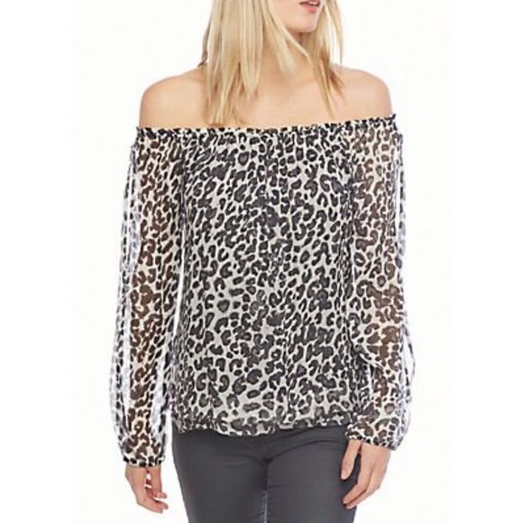 New! Sanctuary Chantel Leopard Top Sz S - Picture 1 of 7